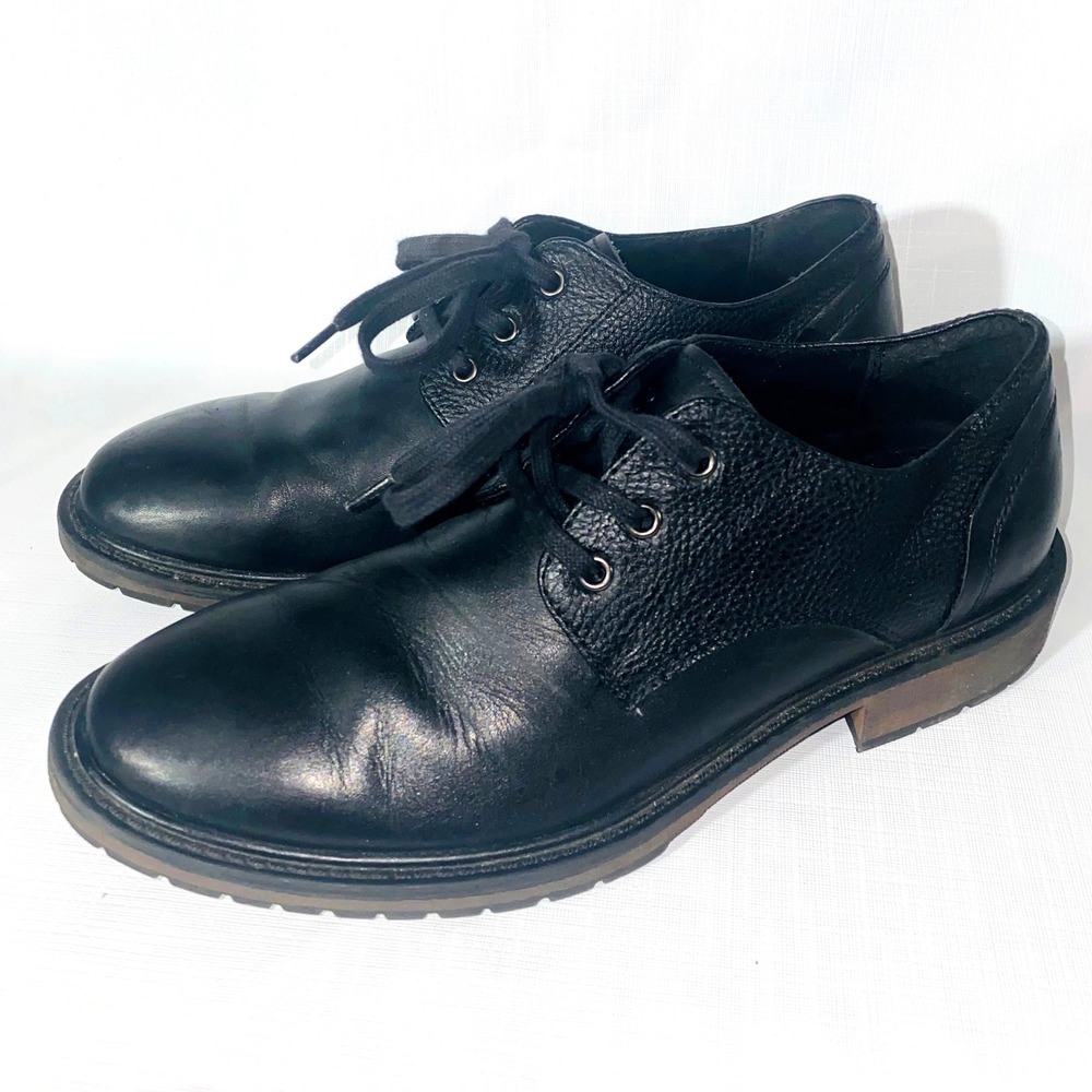G.H. Bass &‎ Co Mens Romeo Black Leather Lace Up Oxford Dress Shoes Size 7M